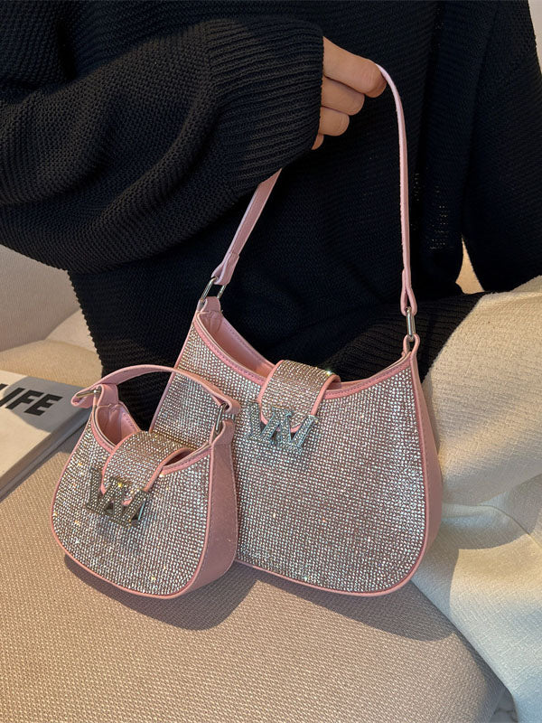 Rhinestone Saddle Shoulder Bag - Image 26