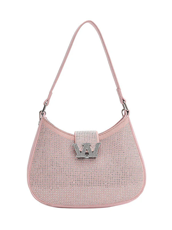 Rhinestone Saddle Shoulder Bag - Image 28