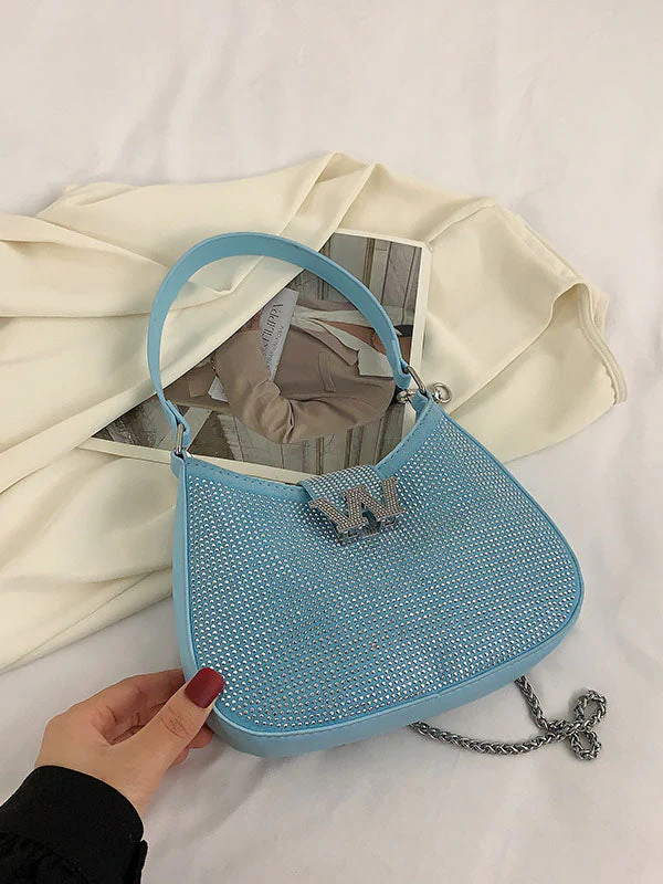 Rhinestone Saddle Shoulder Bag - Image 39