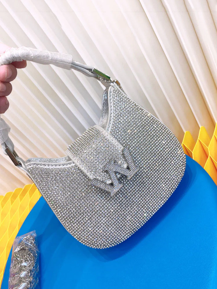 Rhinestone Saddle Shoulder Bag - Image 4