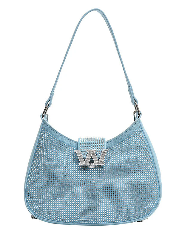 Rhinestone Saddle Shoulder Bag - Image 40