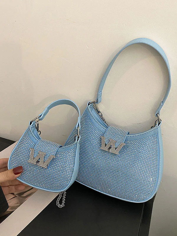Rhinestone Saddle Shoulder Bag - Image 41