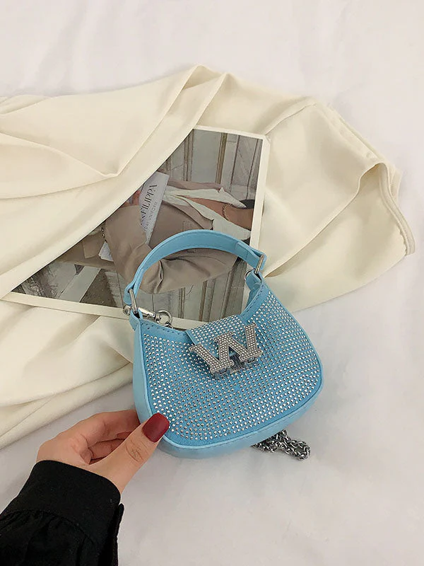 Rhinestone Saddle Shoulder Bag - Image 42