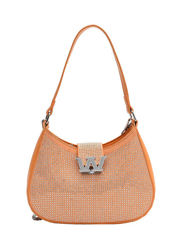 Rhinestone Saddle Shoulder Bag - Image 45