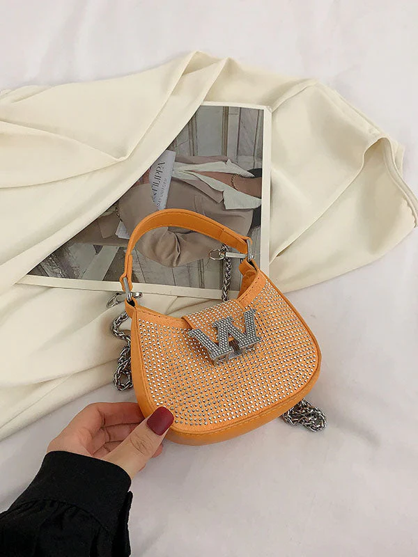 Rhinestone Saddle Shoulder Bag - Image 47
