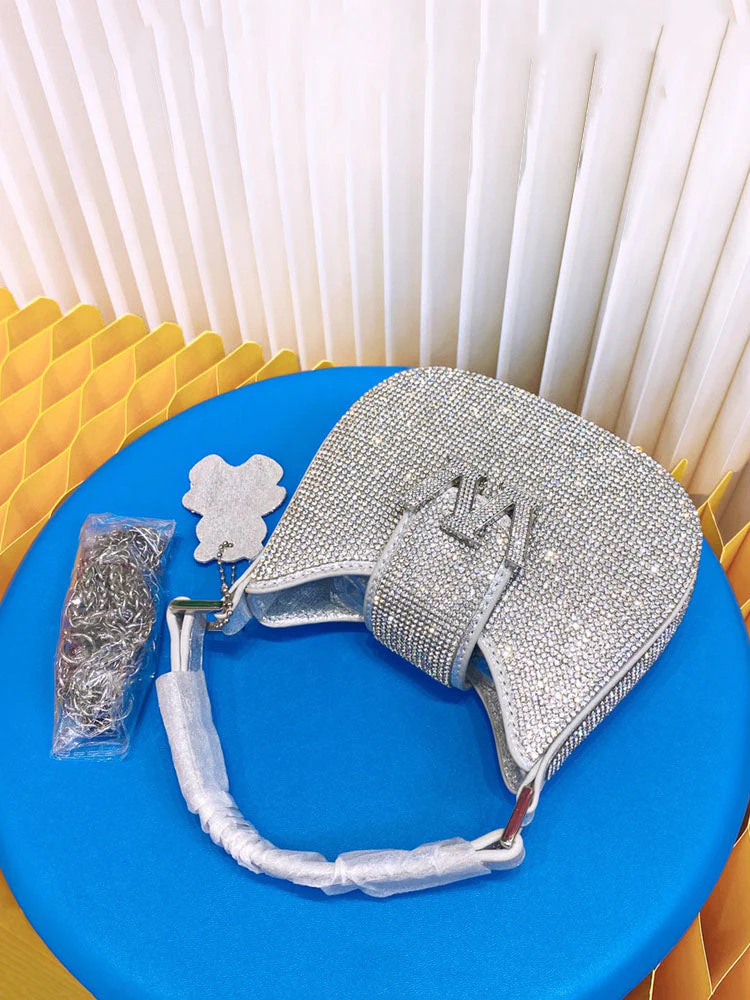 Rhinestone Saddle Shoulder Bag - Image 5