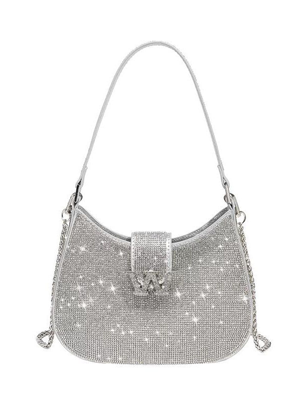 Rhinestone Saddle Shoulder Bag - Image 6
