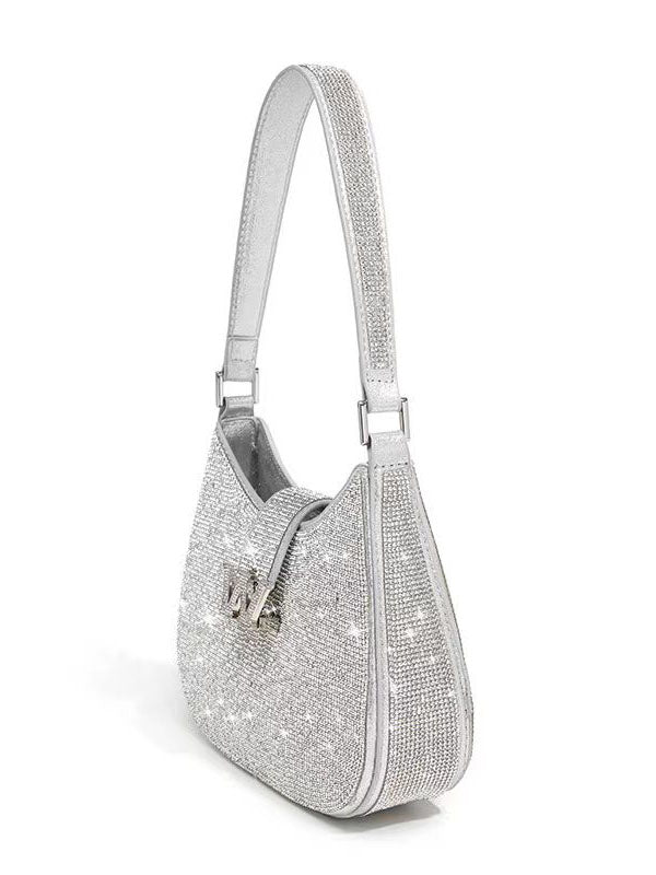 Rhinestone Saddle Shoulder Bag - Image 7