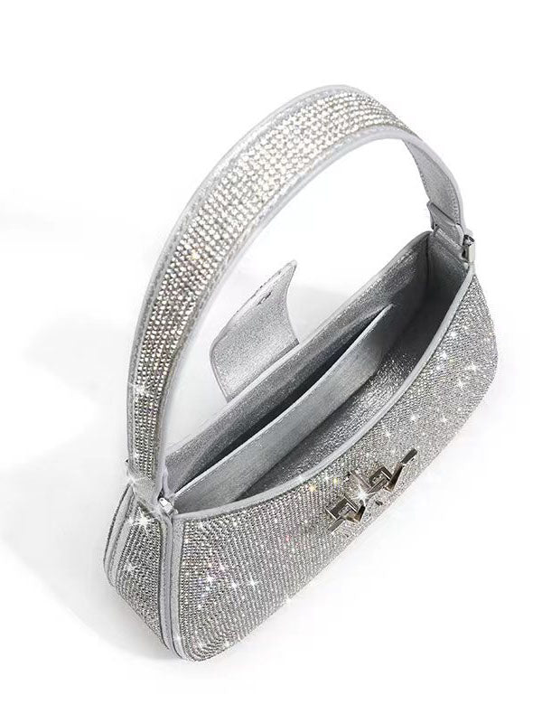 Rhinestone Saddle Shoulder Bag - Image 8