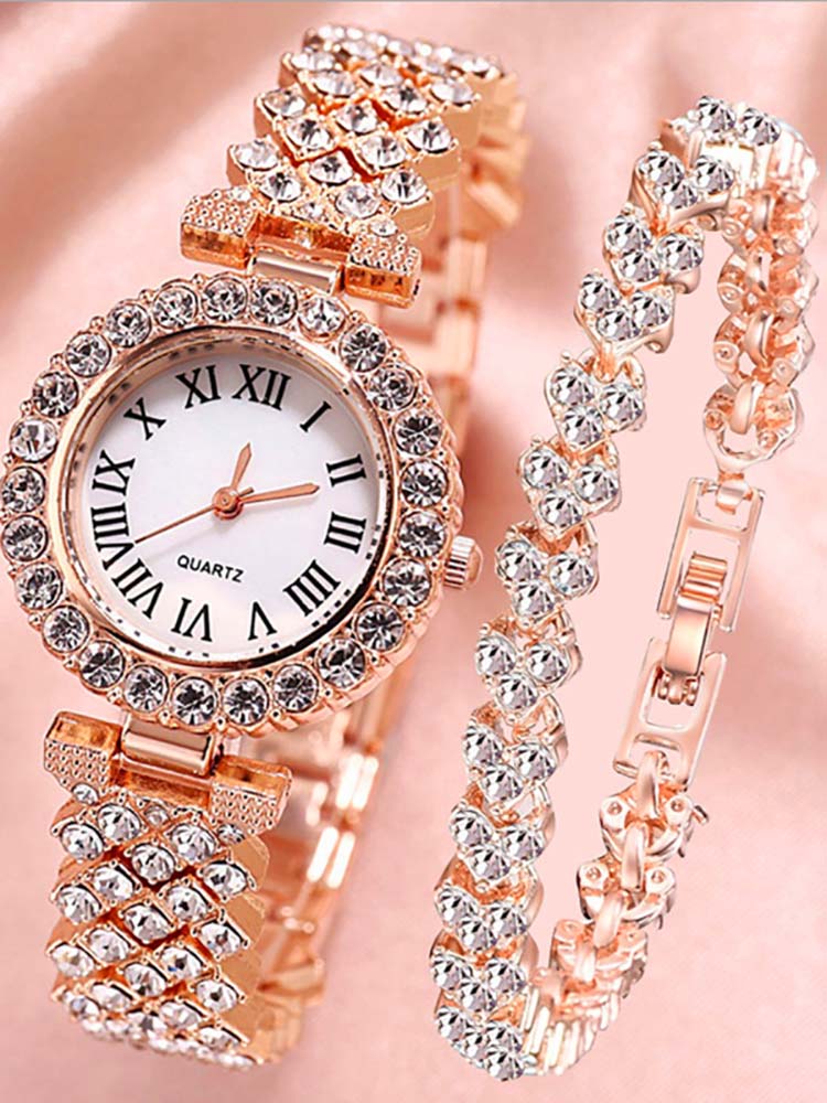 Rhinestone Watches Bracelet Set - Image 3
