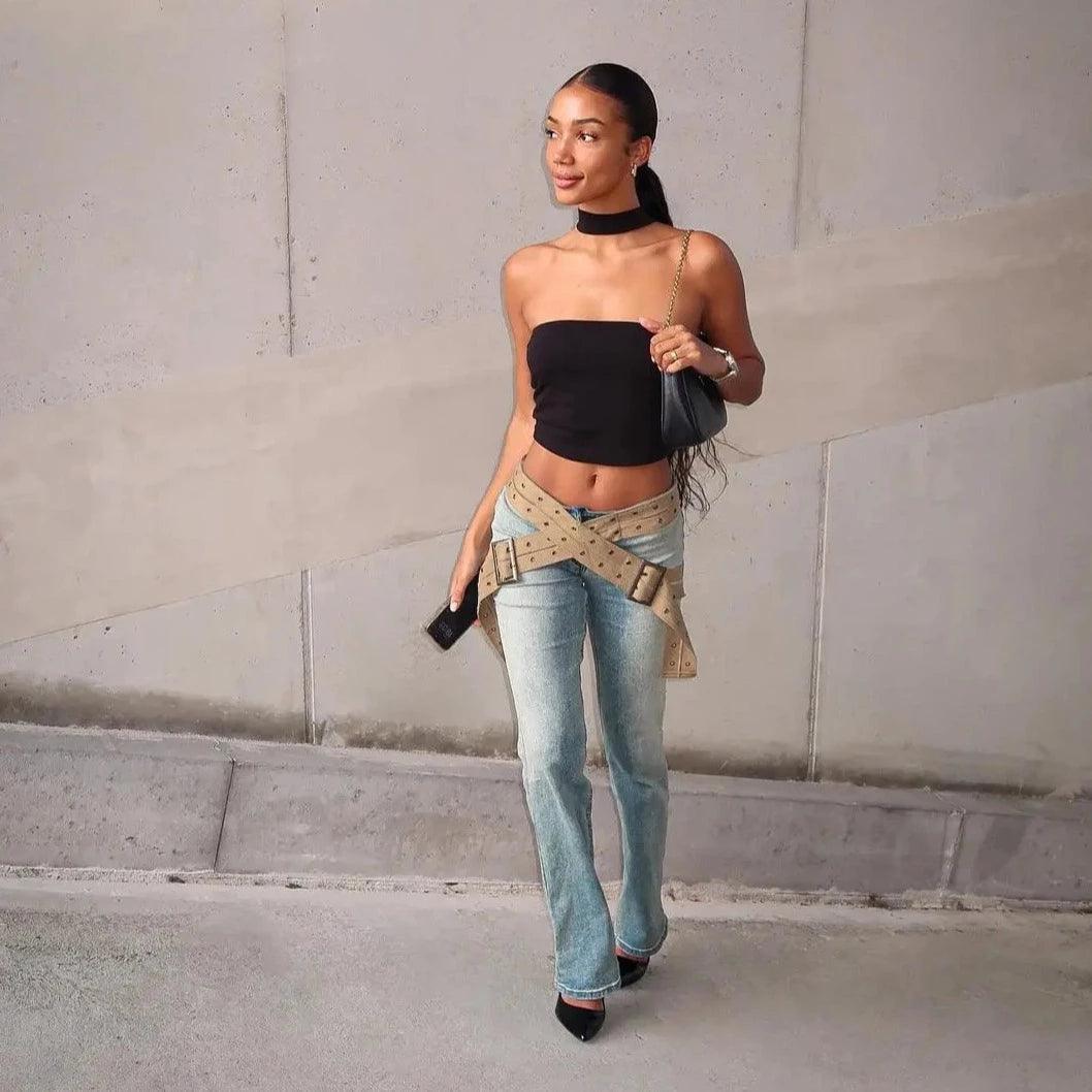 Ride Your Bide Strap Up Stonewash Jeans - Image 6