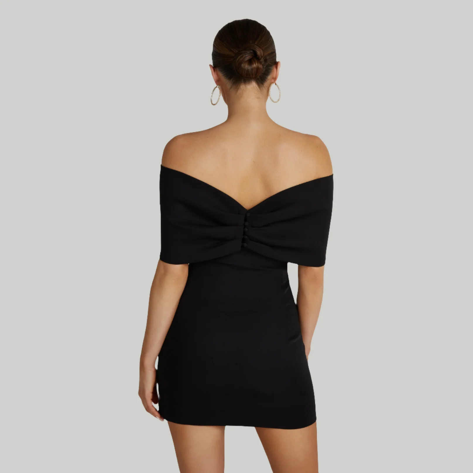Riona Off Shoulder Bow Mini Dress - Image 5