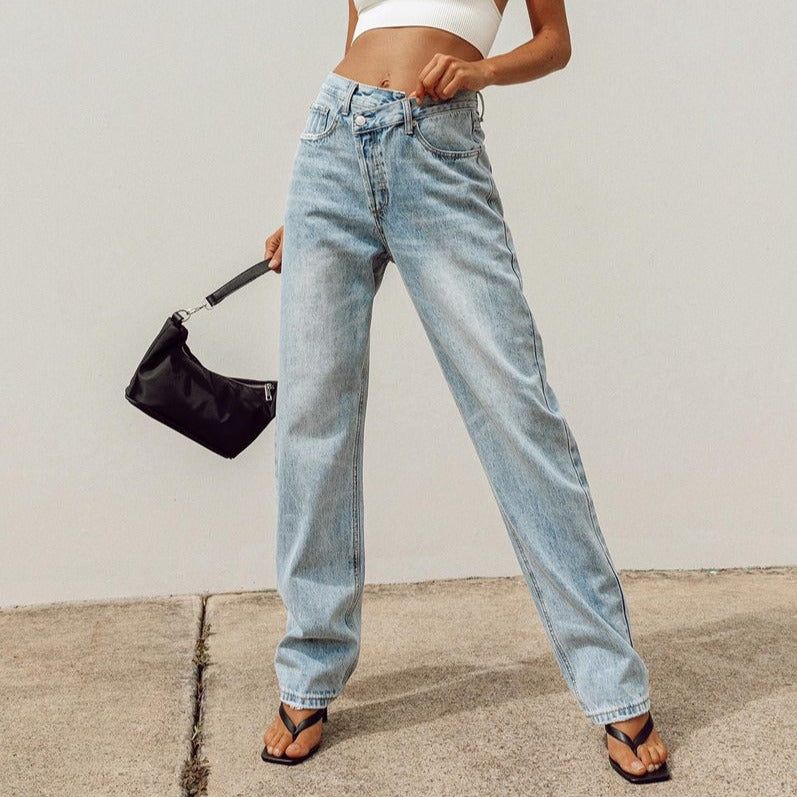 Rodeo Asymmetric Straight Leg Jeans - Image 2