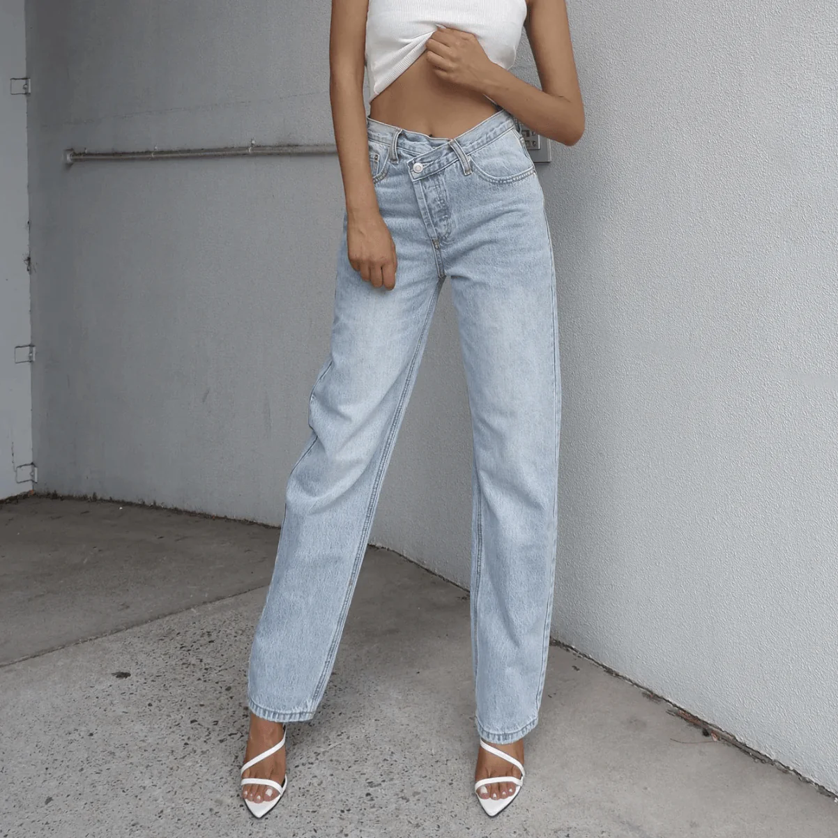 Rodeo Asymmetric Straight Leg Jeans - Image 5