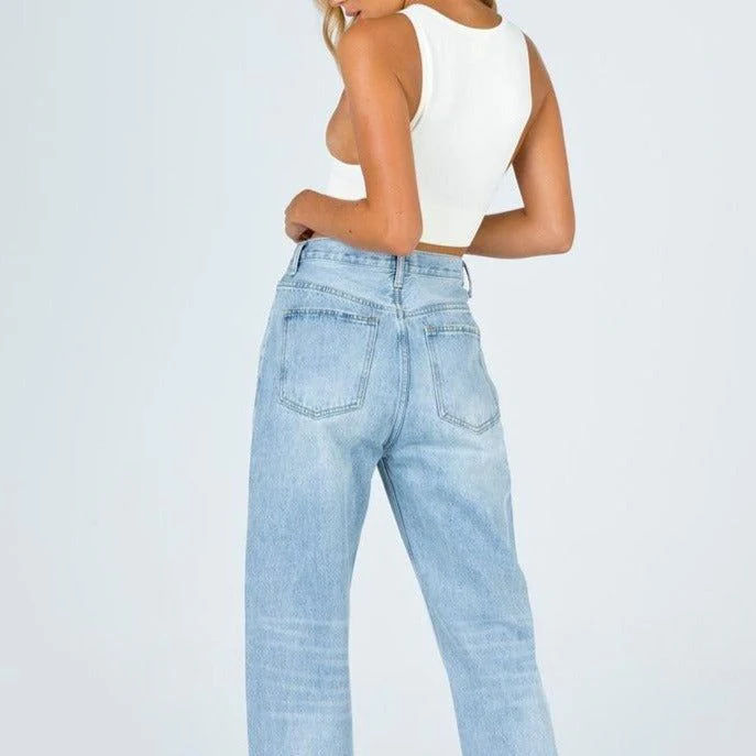 Rodeo Asymmetric Straight Leg Jeans - Image 7