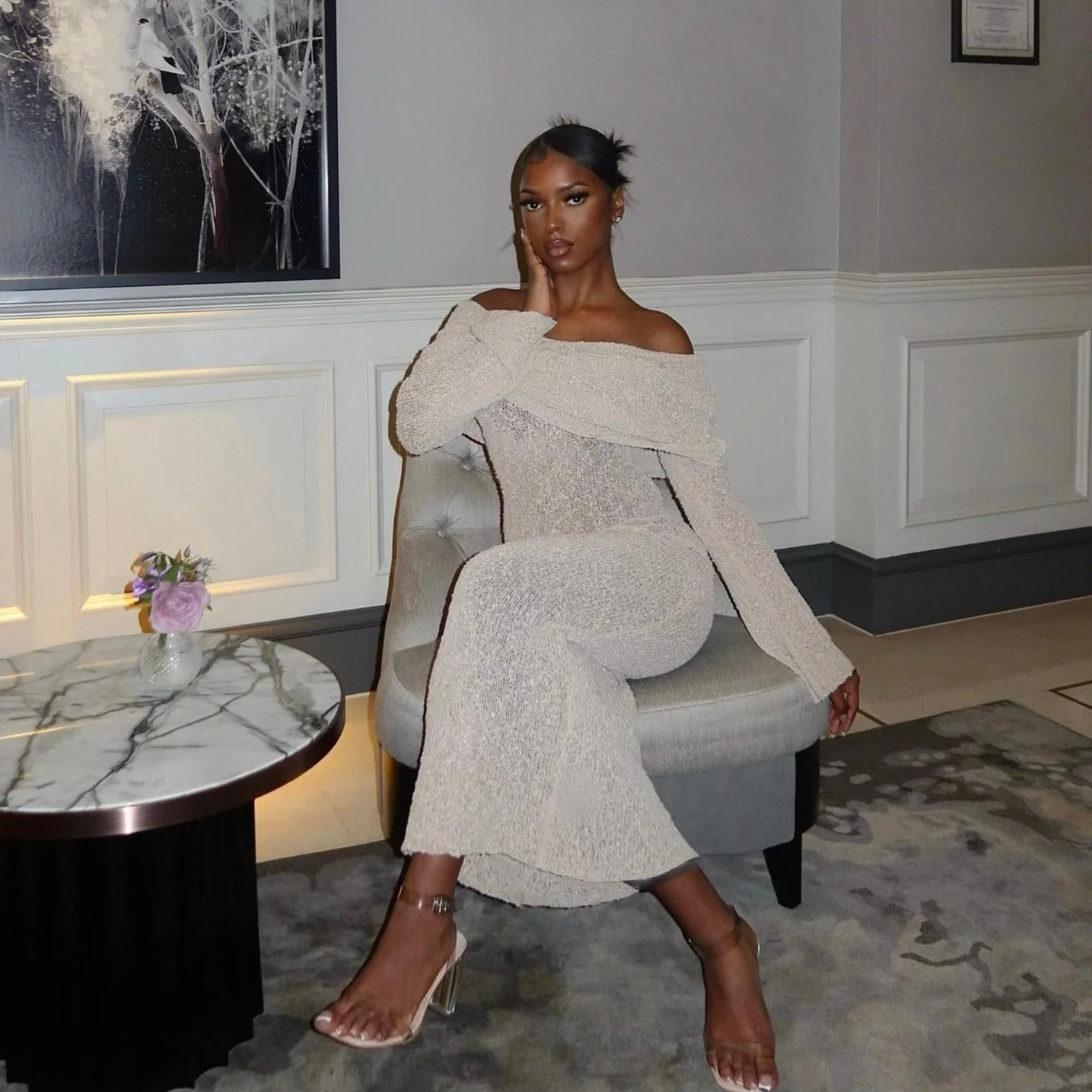 Romance Tale Off Shoulder Maxi Dress - Image 5