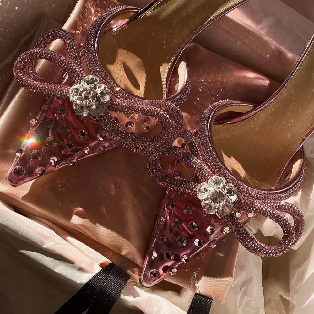 Romance Wrap Around Diamond Bow Heels - Image 10