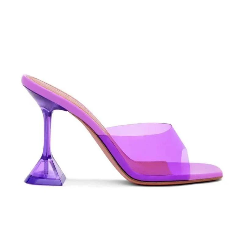 Romantic Location Perspex Square Toe Heeled Sandals - Image 13