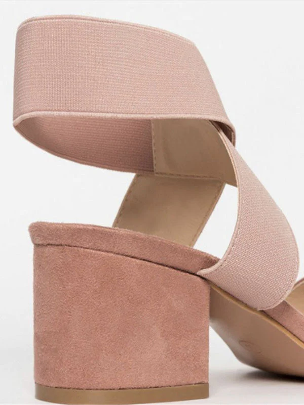 Round Toe Chunky Heel Sandal - Image 3