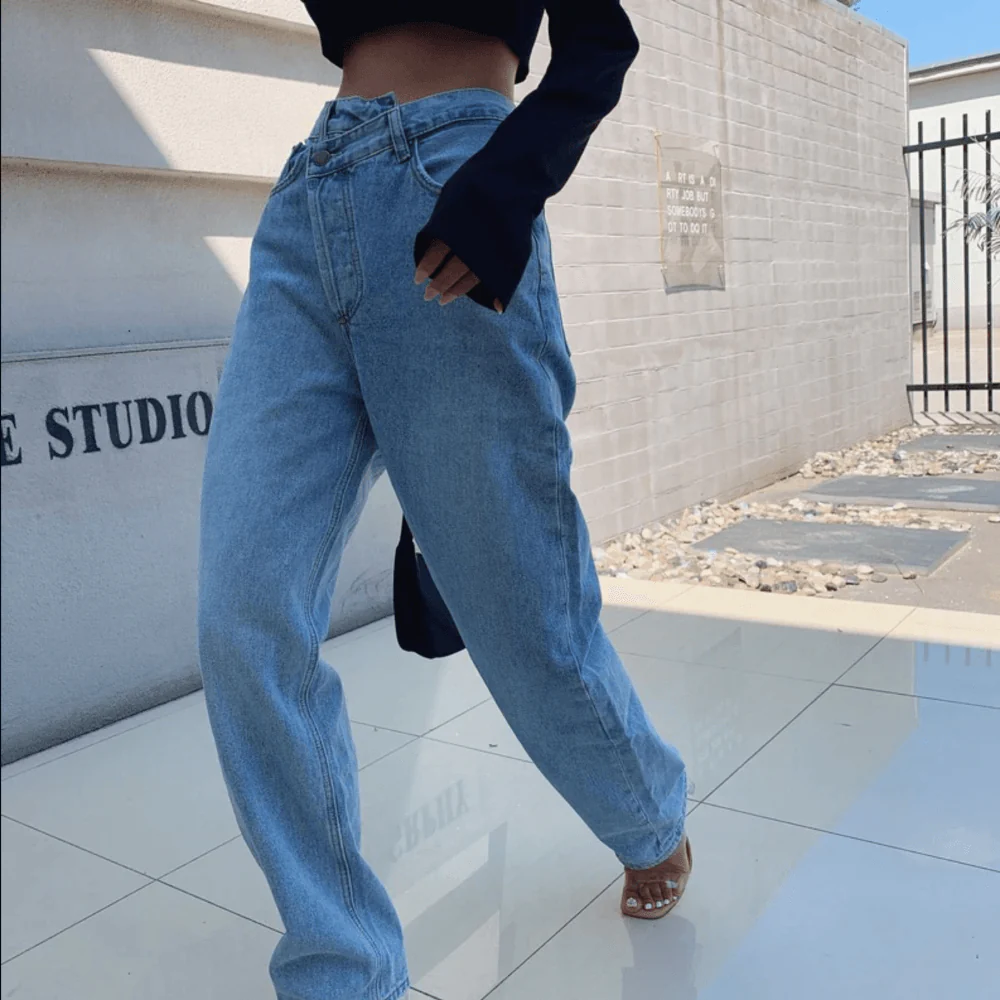 Secret To Share Asymmetric Straight Leg Jeans - Image 5