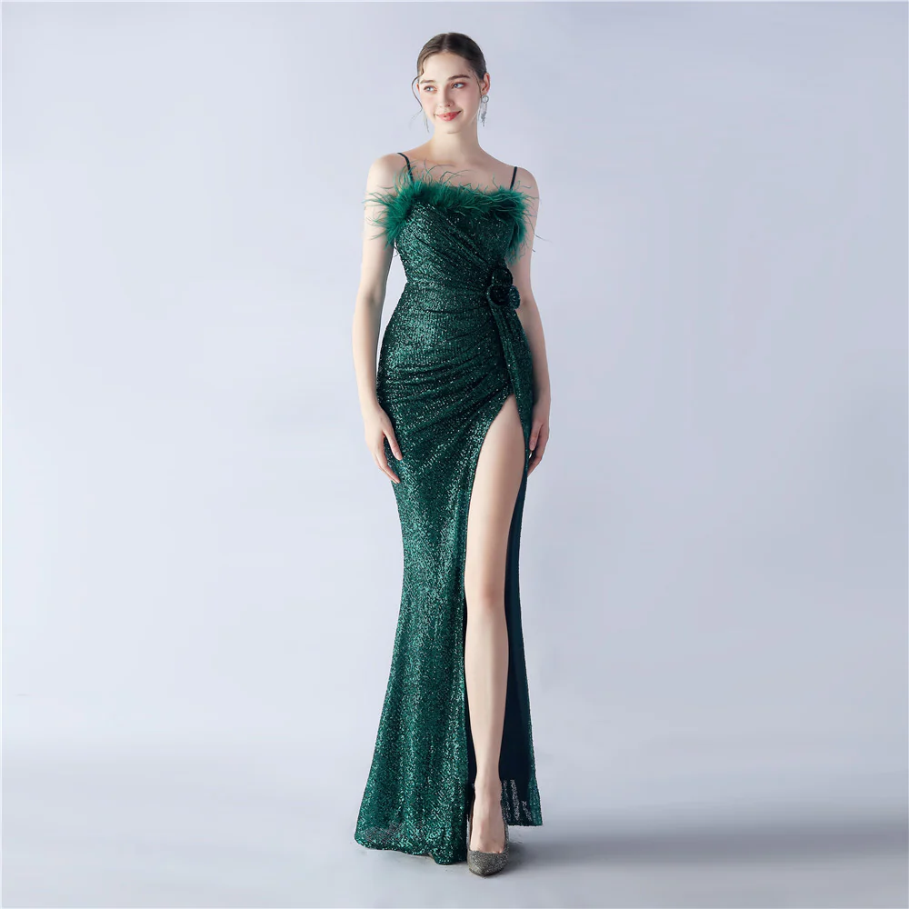 Sequined V-neck party dress - Image 7