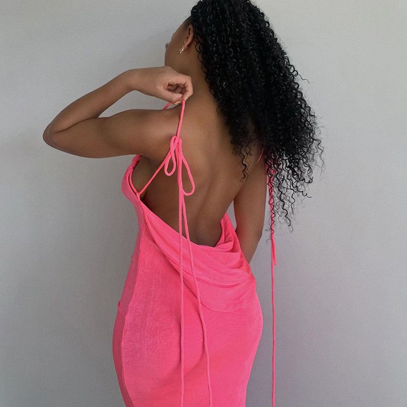 Silvana Draped Back Maxi Dress - Image 2
