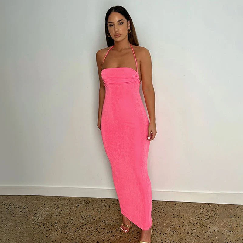 Silvana Draped Back Maxi Dress - Image 7