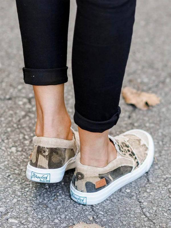 Snake Leopard Print Slip-on Canvas - Image 4