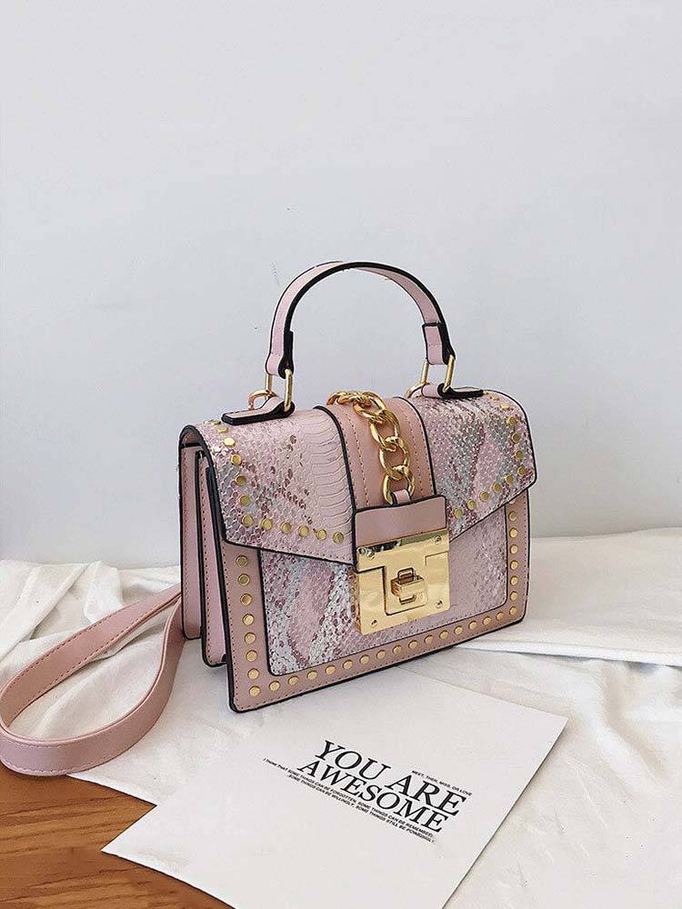Snake Pattern Crossbody Bag - Image 8