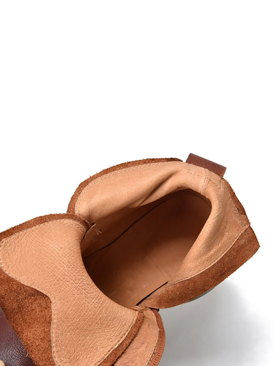 Soft Genuine Leather Platfrom Ankle Boots - Image 11