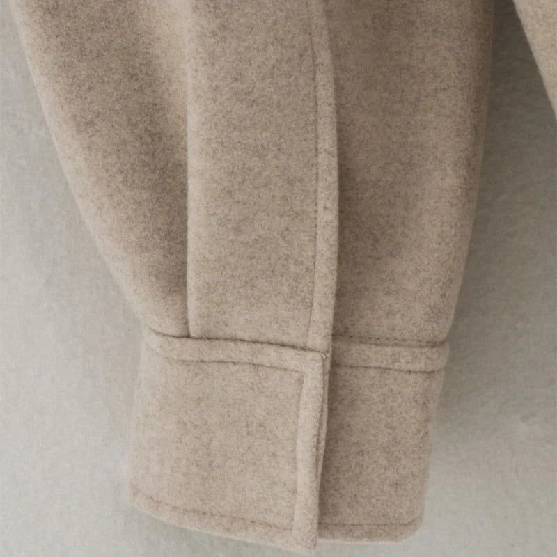 Soft Glam Loose Pocket Woolen Shirt - Image 8