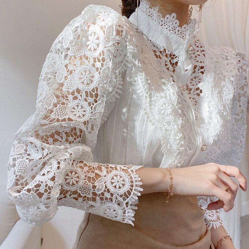 Soul Mates Forever Lace Long Sleeve Blouse - Image 4