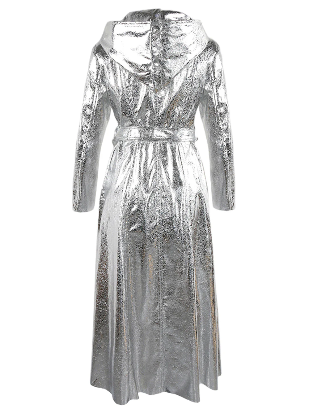 SPACY Vegan Leather Trench Coat - Image 12