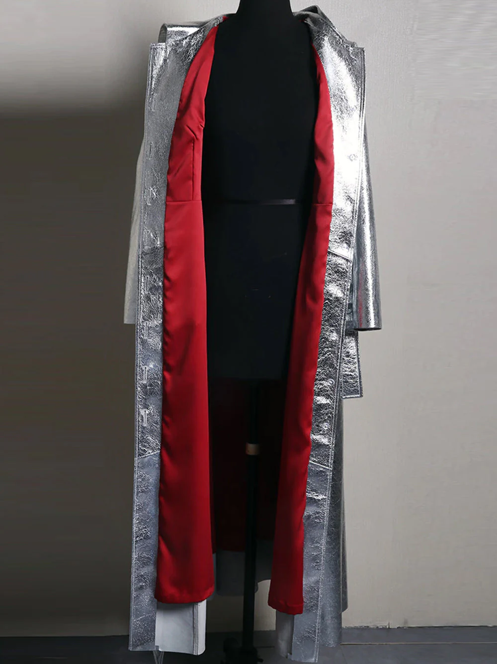SPACY Vegan Leather Trench Coat - Image 16