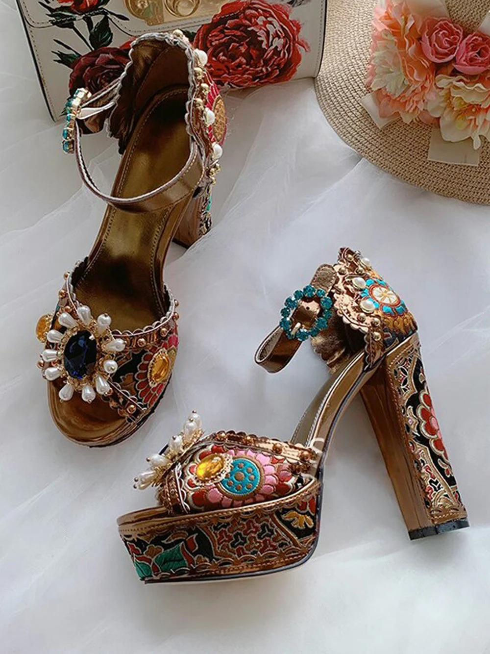 SPANISH MAGIC Block-Heel Sandals - Image 8