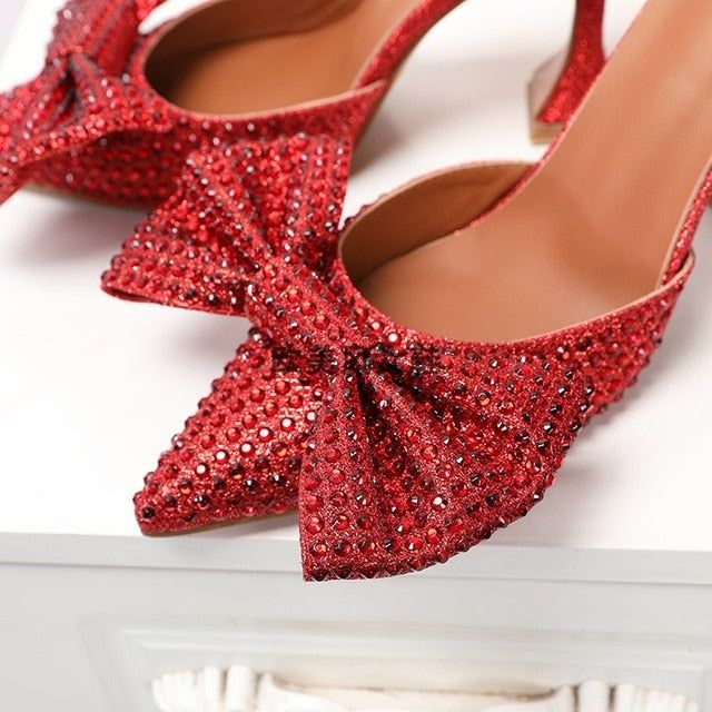 Special Details Oversized Diamond Bow Heels - Image 7