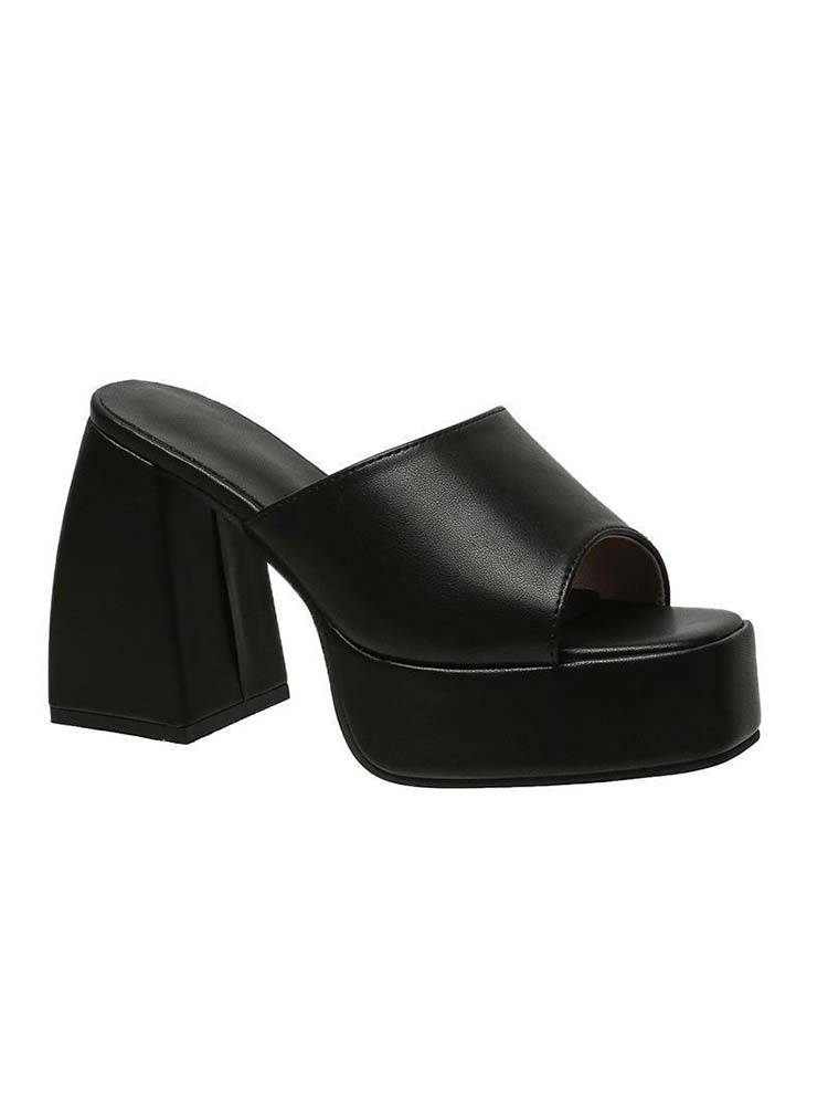 Square Toe Chunky Heel Sandal - Image 10