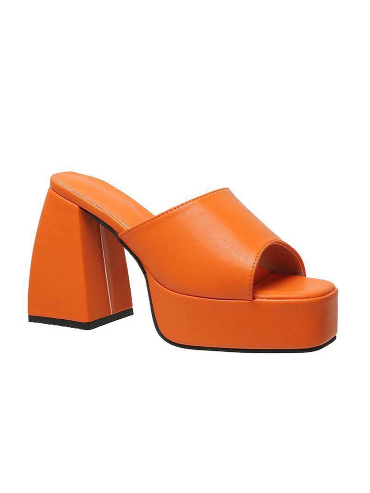 Square Toe Chunky Heel Sandal - Image 15