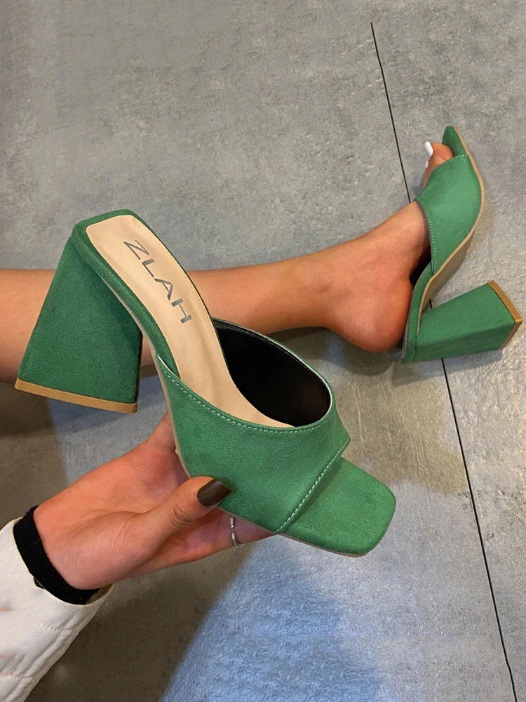 Square Toe Pumps High Heel - Image 4