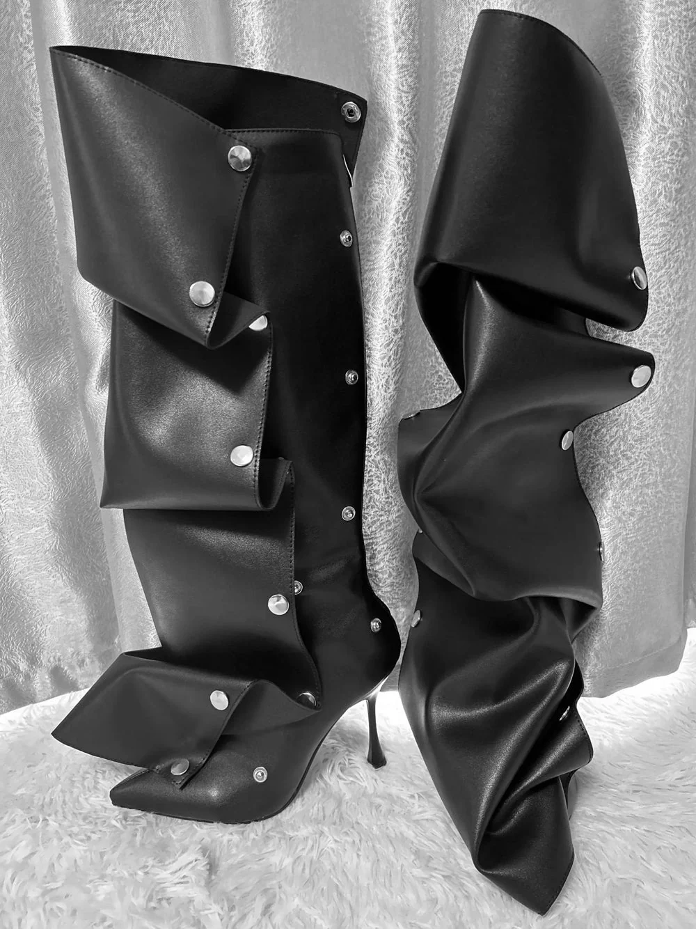 STACCABILE Press Stud Knee-High Boots - Image 12