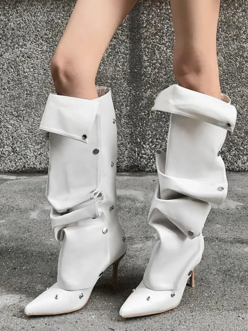 STACCABILE Press Stud Knee-High Boots - Image 15