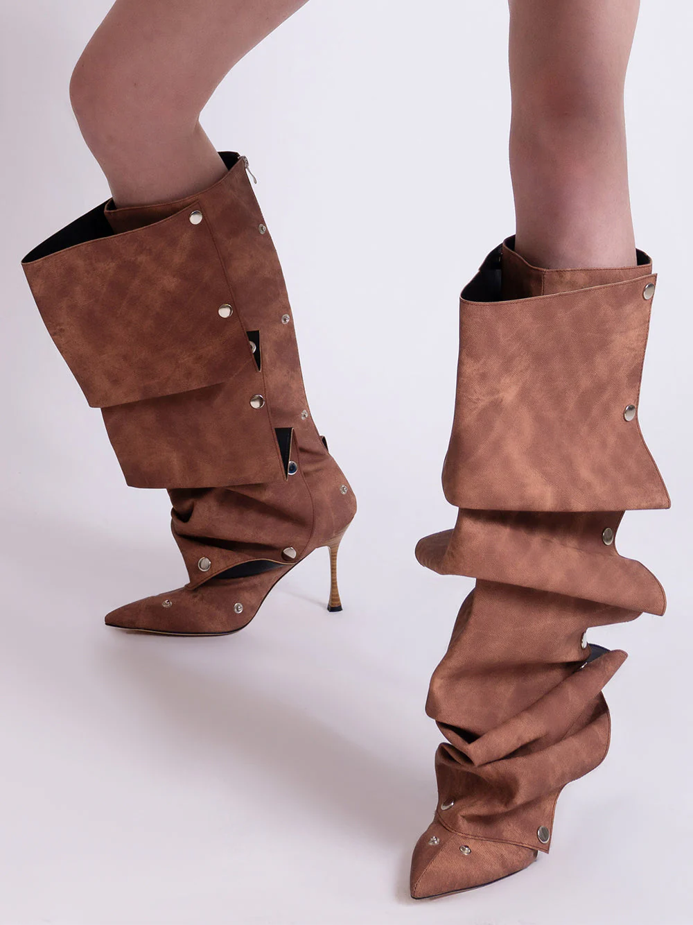 STACCABILE Press Stud Knee-High Boots - Image 24