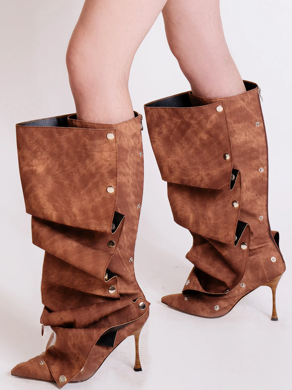 STACCABILE Press Stud Knee-High Boots - Image 3