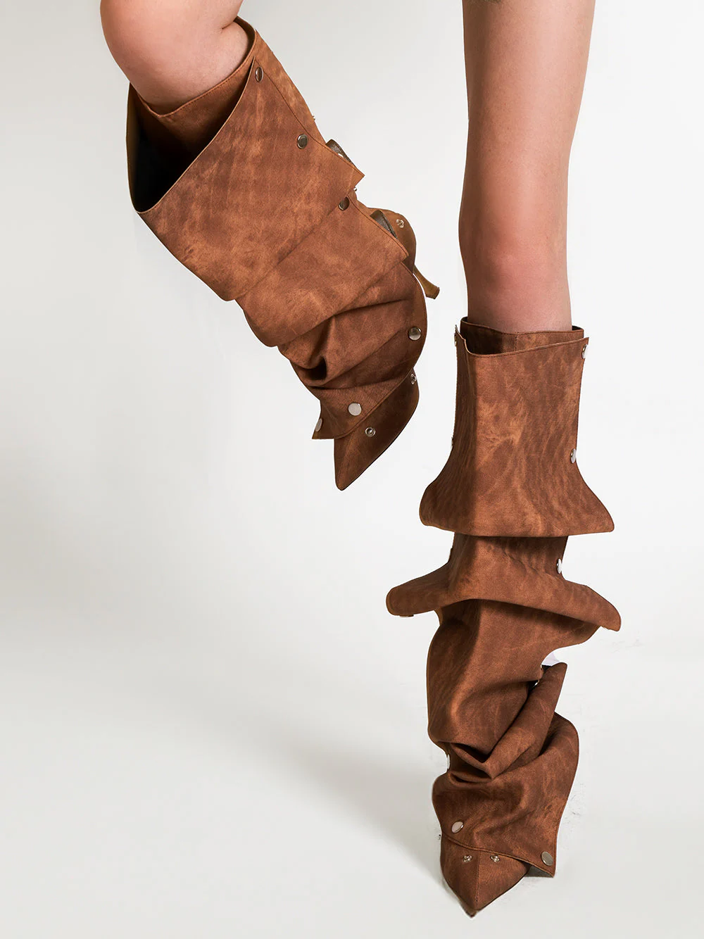 STACCABILE Press Stud Knee-High Boots - Image 5