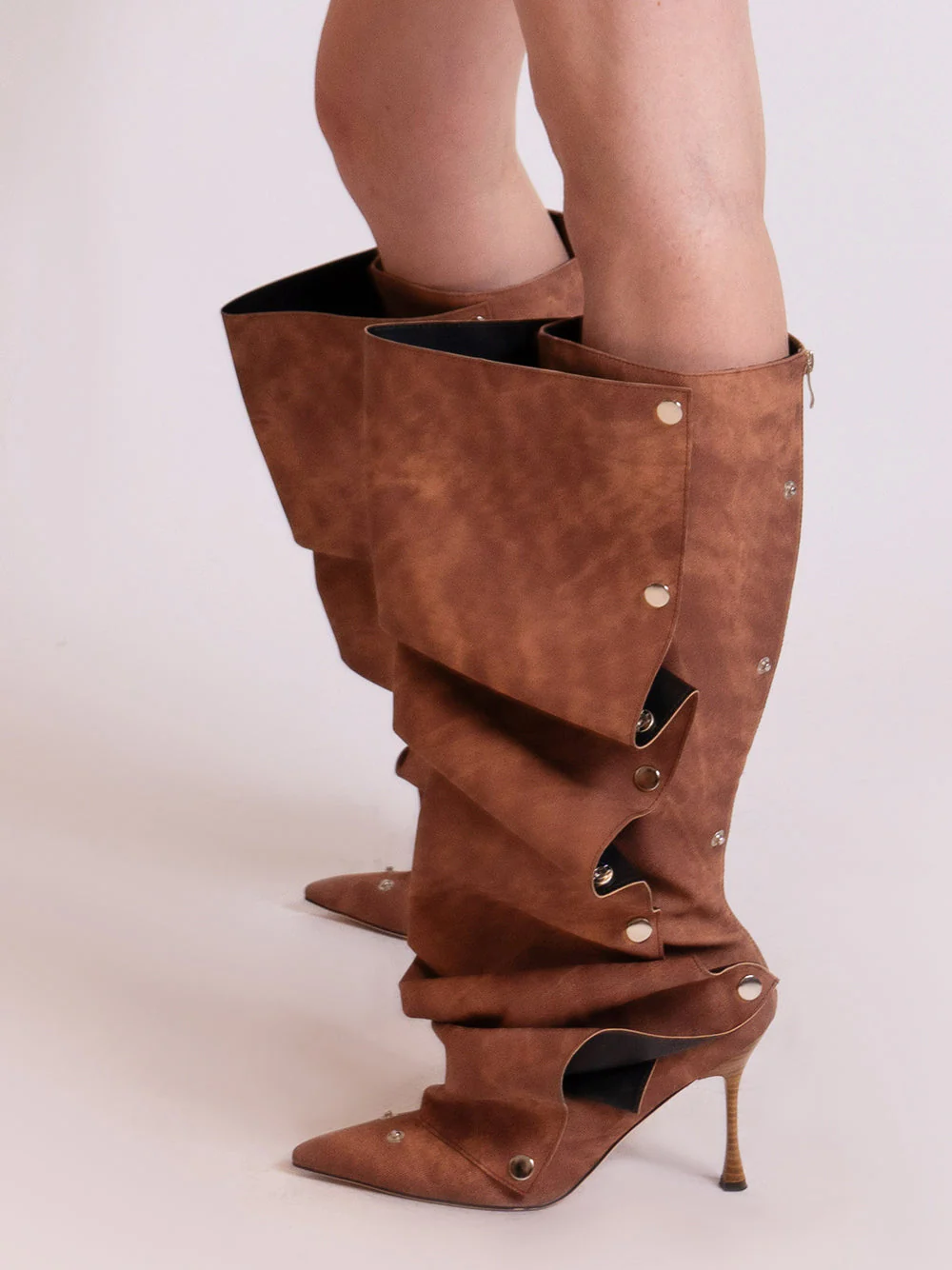 STACCABILE Press Stud Knee-High Boots - Image 7