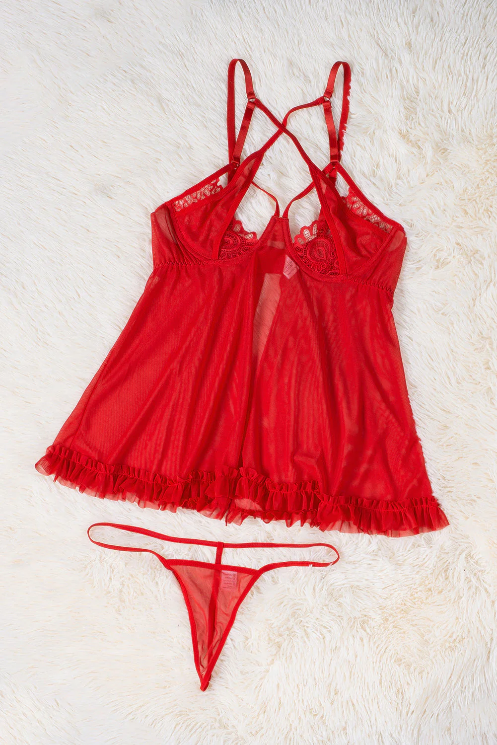Strappy Chest Cami Lingerie Set - Image 8