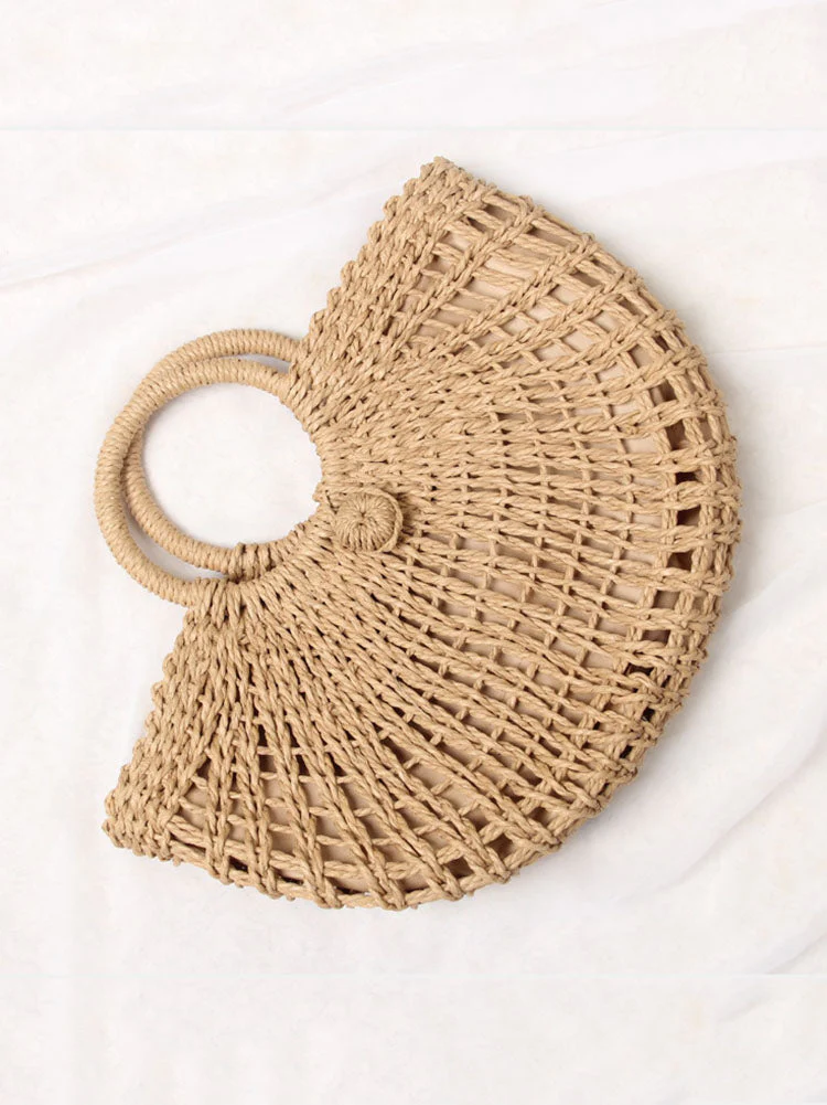Straw Hollow Casual Handbag - Image 4