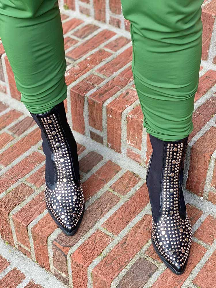 Studded Pointed Toe Booties - Image 4