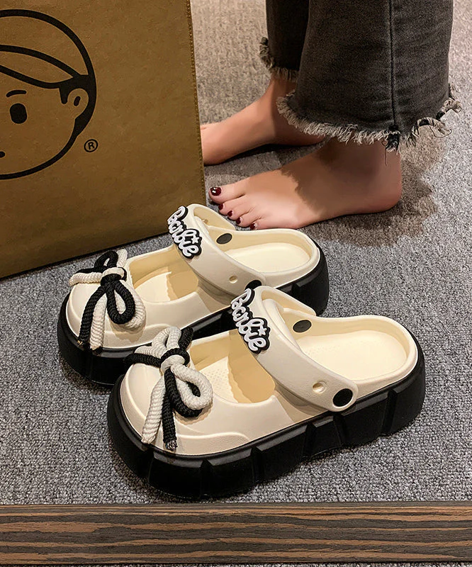 Stylish Rose Platform Hollow Out Slide Sandals - Image 3