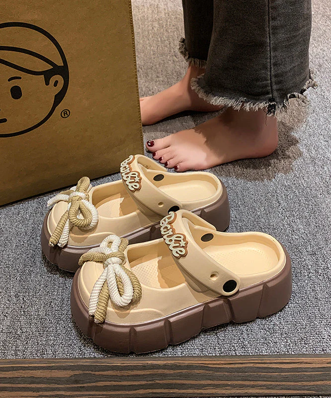 Stylish Rose Platform Hollow Out Slide Sandals - Image 4